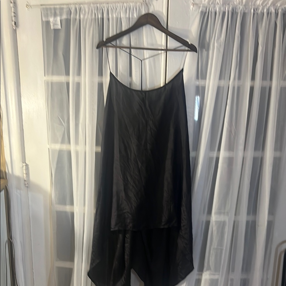 FARA Spaghetti Strap Maxi Dress Silk Women’s Size ML (US) 8-10 Black